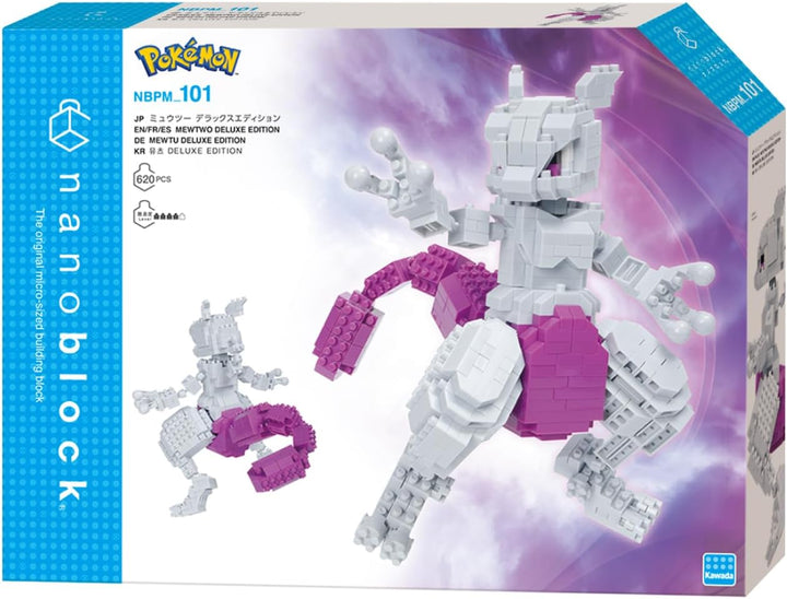 Bandai - Nanoblock - Pokémon Figur Mewtwo - Mini-Figur Bausteinen - Konstruktionsspielzeug Mini-Baus