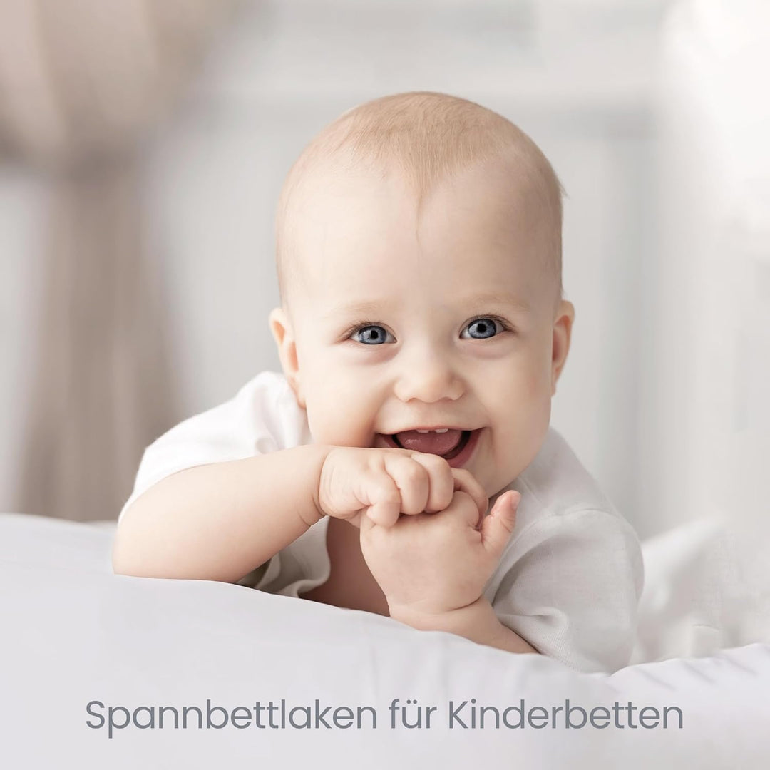 Spannbettlaken Kinderwagen 40x90 Aus 100% Bio-Baumwolle – Waschbar & Ultraweich Grau 2er-Set Spannbe