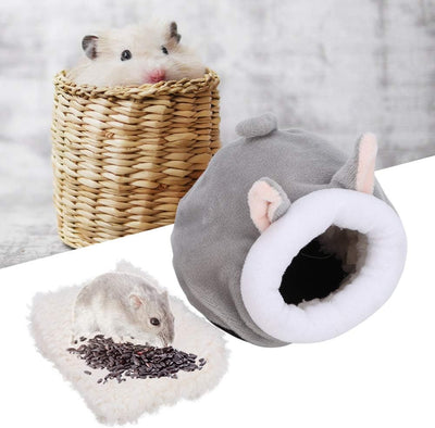 HEEPDD Haustierbett Käfig, Winter Baumwolle Warmes Haus Hamster Warmes Bett Kleintier Eichhörnchen H