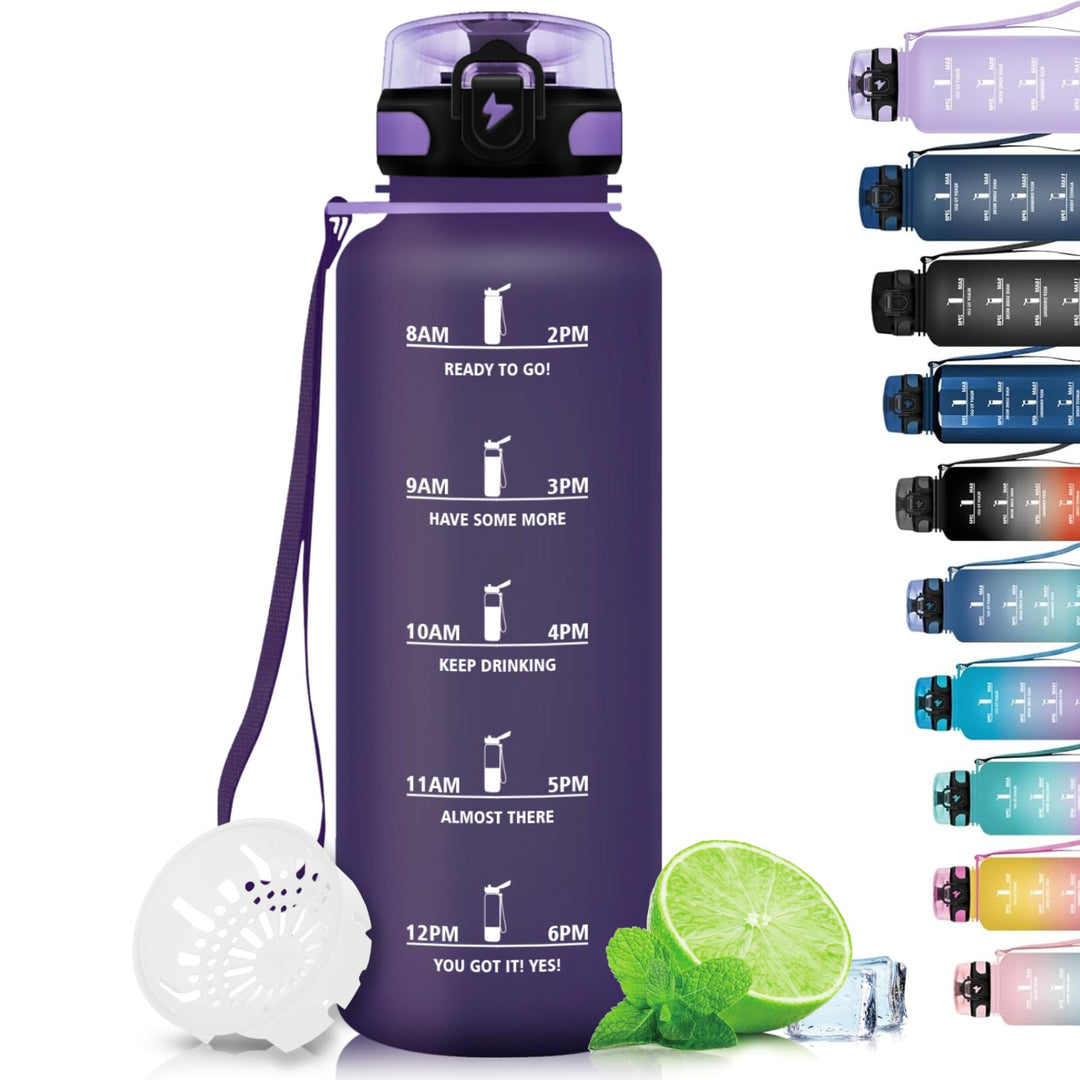 Grsta Trinkflasche 1,5 Liter - Sport, BPA Frei, Kohlensäure Geeignet, Auslaufsicher, Wasserflasche M