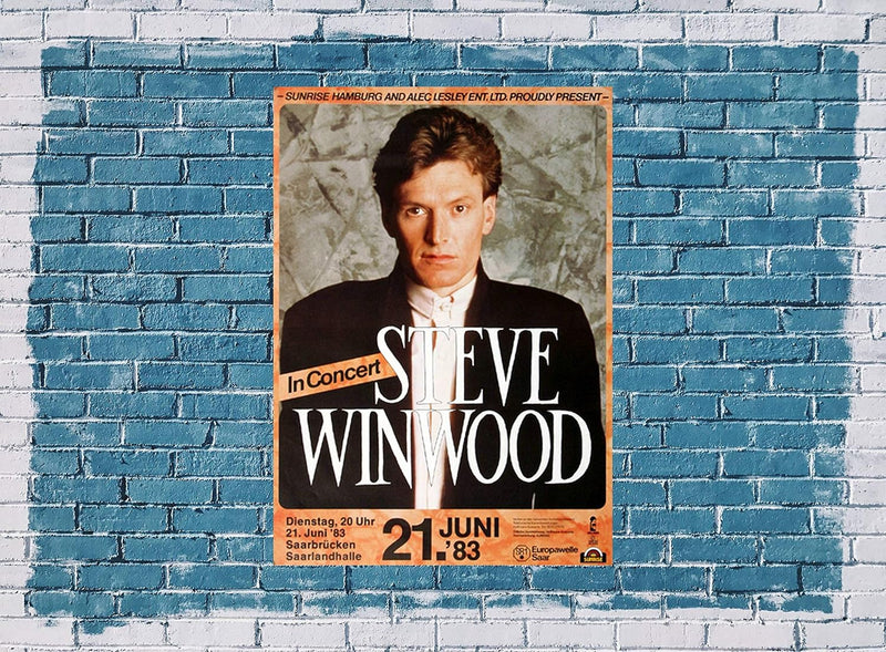 Steve Winwood - Talking Back to The Night, Saarbrücken 1983 » Konzertplakat/Premium Poster | Live Ko