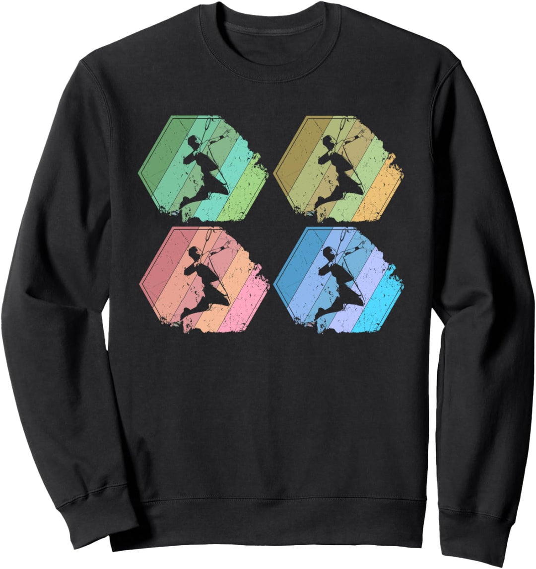 Badminton Retro Design für einen Badmintonspieler Sweatshirt