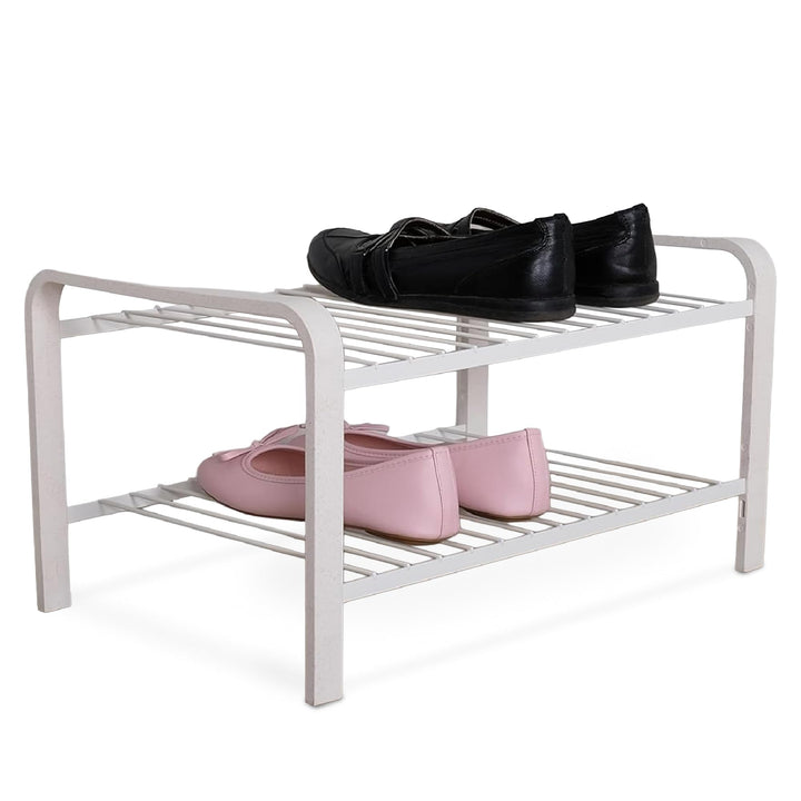 LM 390 Schuhregal aus Öko-Holz - pulverbeschichtetes Schuhregal platzsparend, 470 mm breite, ideal f
