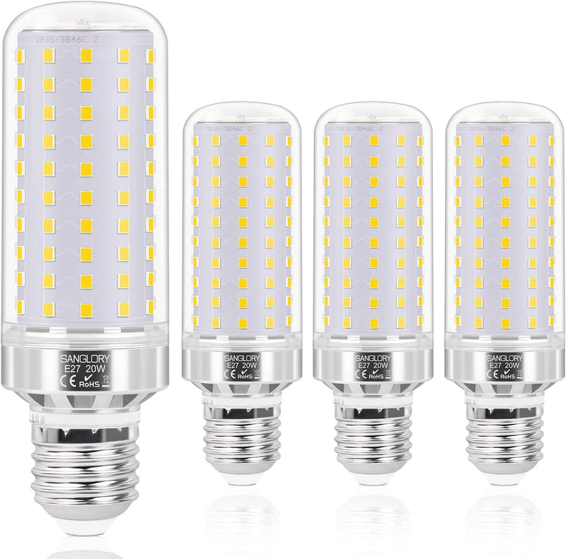 SanGlory E27 LED Mais Birne, 20W 2150 Lumen LED E27 Glühbirnen, ersetzt 180W Halogenlampe E27, 4000K