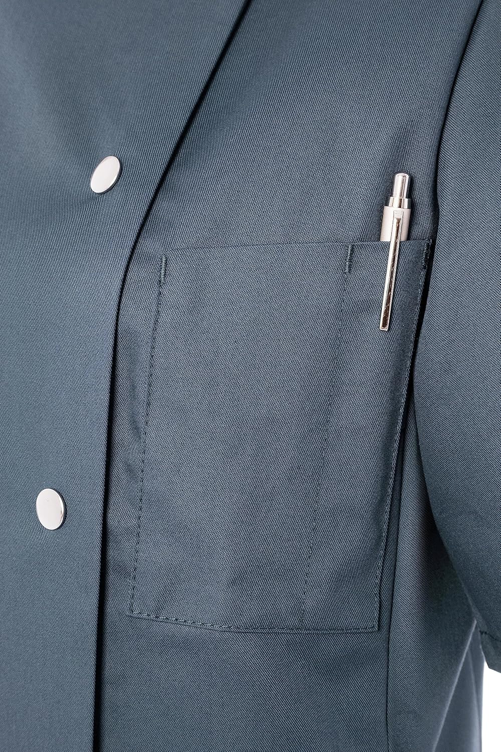 Karlowsky Damenkochjacke Greta Kurzarm Druckknöpfe 65% Polyester, 35% Baumwolle 34 Anthrazit, 34 Ant