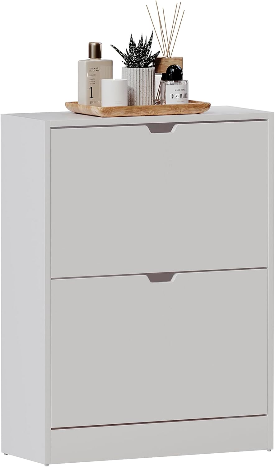 Vida Designs Schuhschrank mit 2 Schubladen, platzsparender Schuhschrank mit 2 Klappschubladen, für F