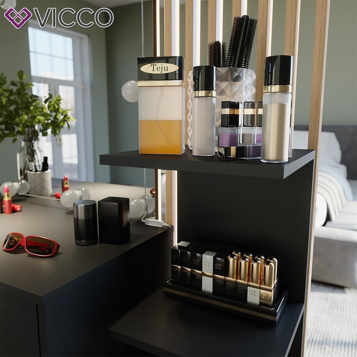 Vicco Wandregal Paolo, Schwarz, 30 x 95 cm Schwarz 95 cm, Einzel, Schwarz 95 cm, Einzel