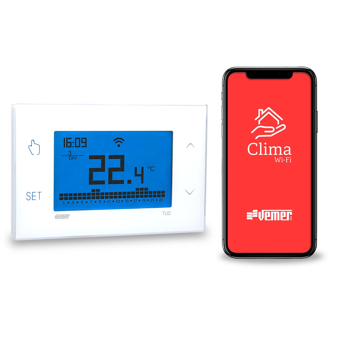 VEMER VE785700 TUO WiFi LITE - Smart WiFi Thermostat, WLAN Raumthermostat Digitaler Programmierbarer