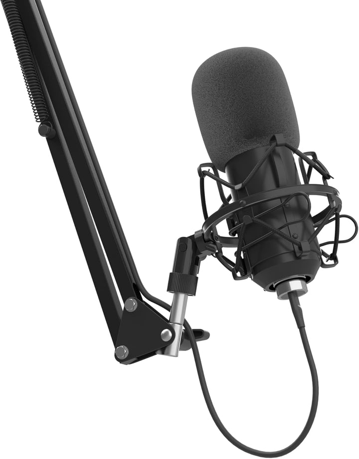 Genesis Gaming Mikrofon Radium 400 G2 mit Arm, USB Microphone Kit mit Stummschalttaste für Podcast S