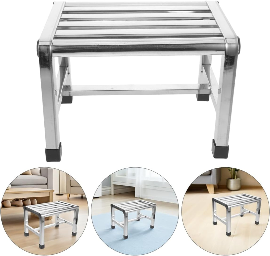Ciieeo Duschhocker Aus Edelstahl Wasserdicht Kleiner Metallhocker Für Badezimmer Und Küche Rutschfes