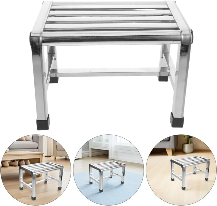 Ciieeo Duschhocker Aus Edelstahl Wasserdicht Kleiner Metallhocker Für Badezimmer Und Küche Rutschfes