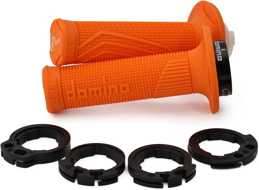 Motorrad Dominó schnell gasgriff mit Griffen für Cross, Trial, Pitbike (Orange), orange