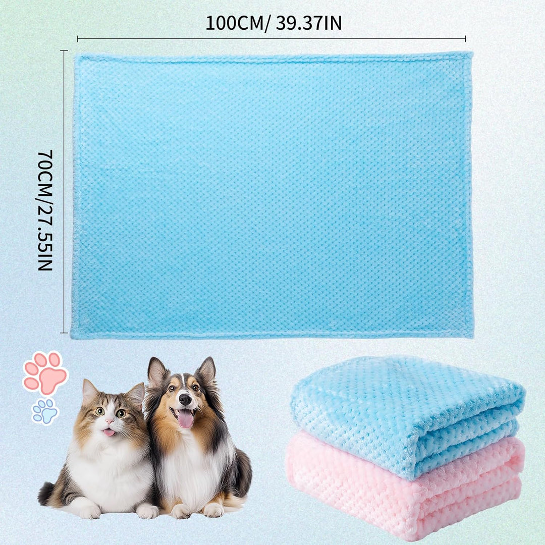 SLSON 2 Decken Hundedecken Katzendecken,Weiche Doppelseitige Haustierdecken für Sofas, Stühle,Autos,