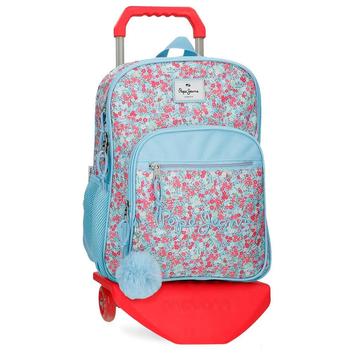 Pepe Jeans Aide Schulrucksack mit Trolley Multicolor 30x40x12 cm Polyester 14,4L Rucksack 40 + Troll