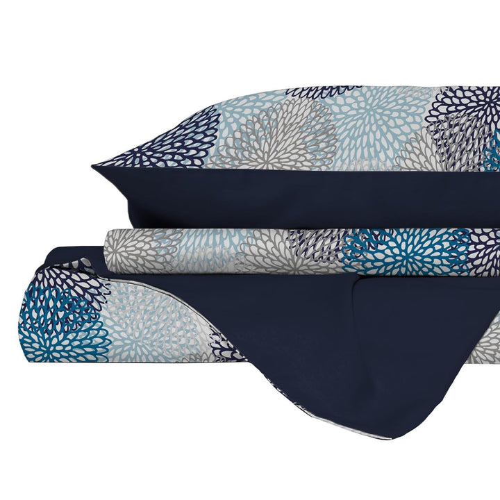 Italian Bed Linen Fantasy Bettbezug, Soffioni Blu, Doppelte