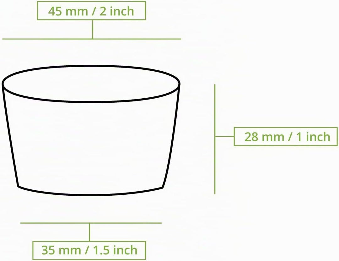 BIOZOYG 5000 St. kleine Schälchen für Dips, Saucen, Fingerfood, Marmelade I Mini Portionsbecher 30 m