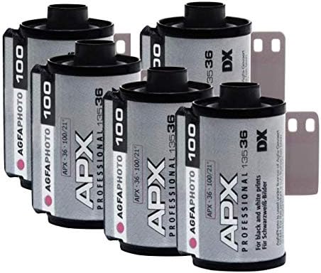 AgfaPhoto APX 100 135-36 Negativfim S/W im 5er Pack, AG6A1360-5 5 Stück 100 ASA Single, 5 Stück 100