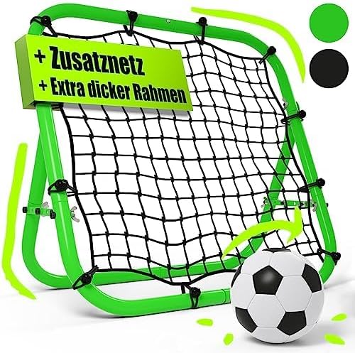 BENTSON Rebounder für Fussball Kinder und Profis I Inkl. Ersatznetz I Robuster Rahmen I Auch für Han