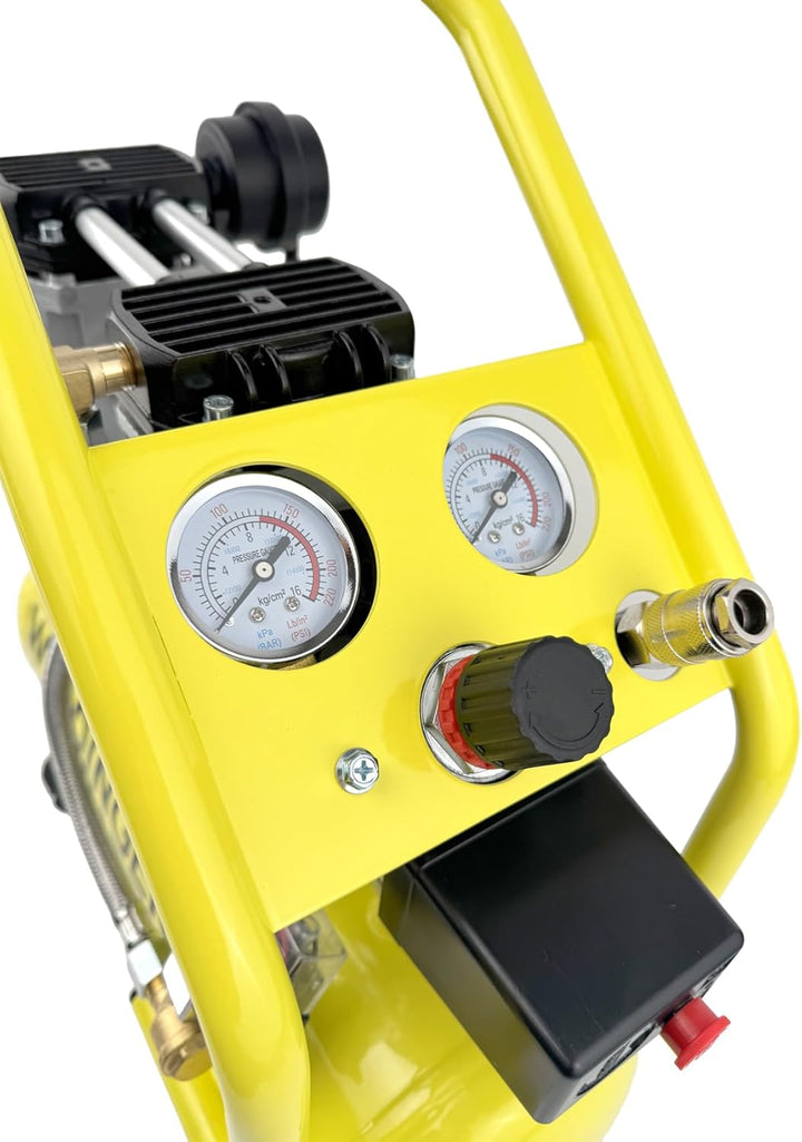 WELDINGER Flüster Kompressor FK 65 pro 750 W 90 l Luftabgabe innenbeschichteter Tank 9 bar max. FK 6