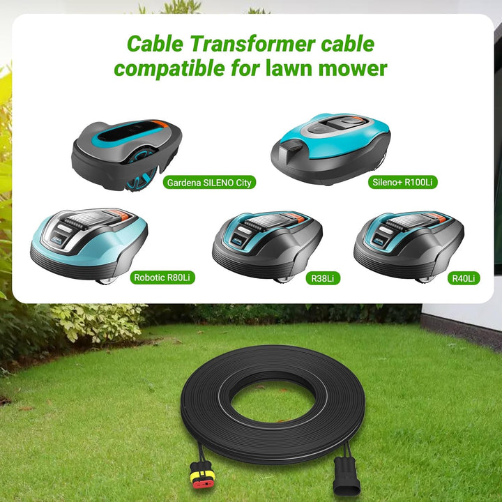 Shentec 10M, Niederspannungskabel Transformator Kabel kompatibel mit Gardena Robotic R38Li, R40Li, R