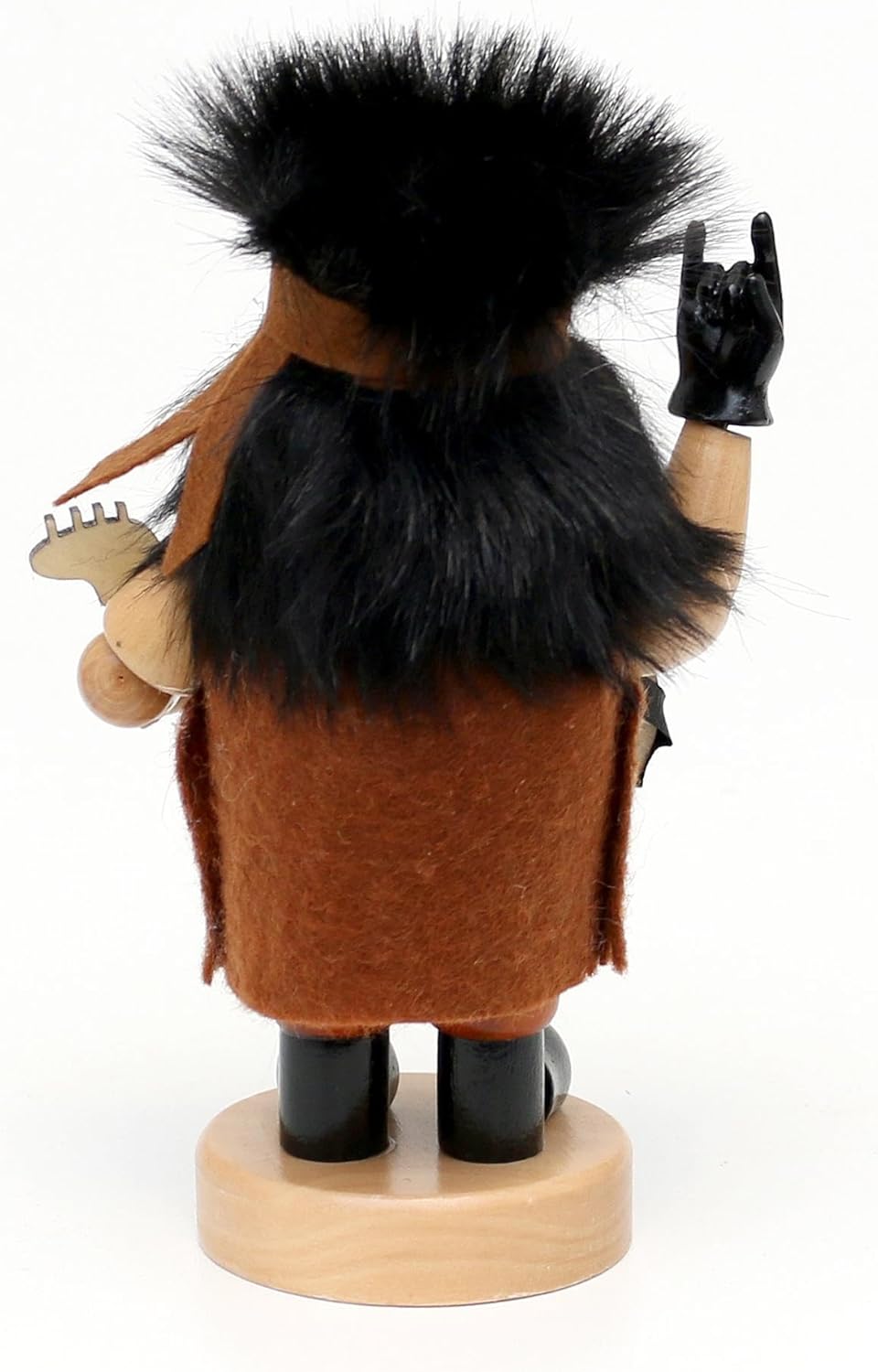 Dekohelden24 Holz Räuchermann als Rocker mit Gitarre, naturfarben, ca. 10 x 7 x 15 cm., Rocker