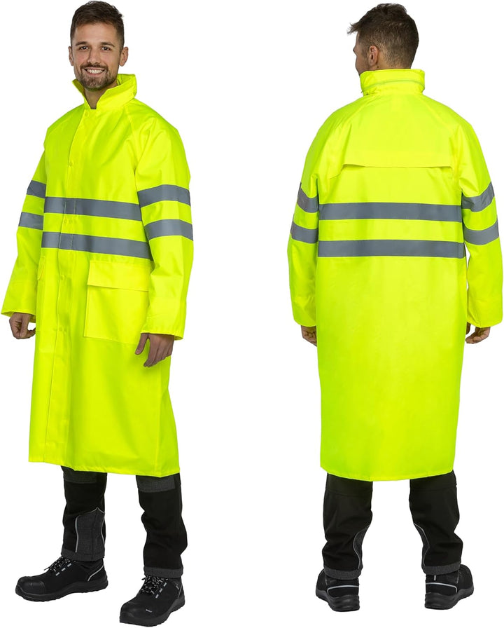 BWOLF POSEIDON Regenmantel Herren Regenmantel Wasserdichte Lange Regenjacke Outdoor Wiederverwendbar