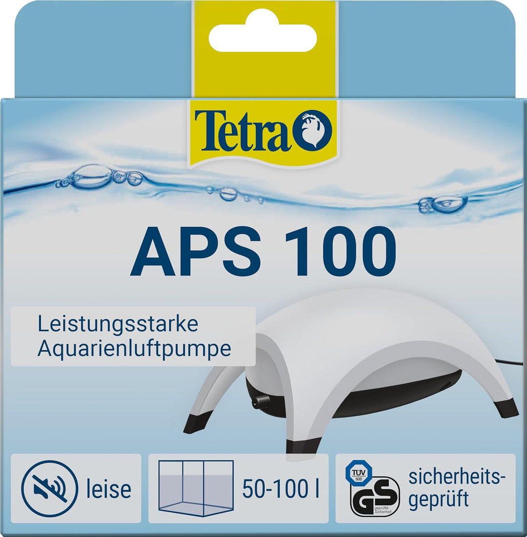 Tetra APS 100 Aquarium Luftpumpe - leise Membran-Pumpe für Aquarien von 50-100 L, weiss Weiss APS 10