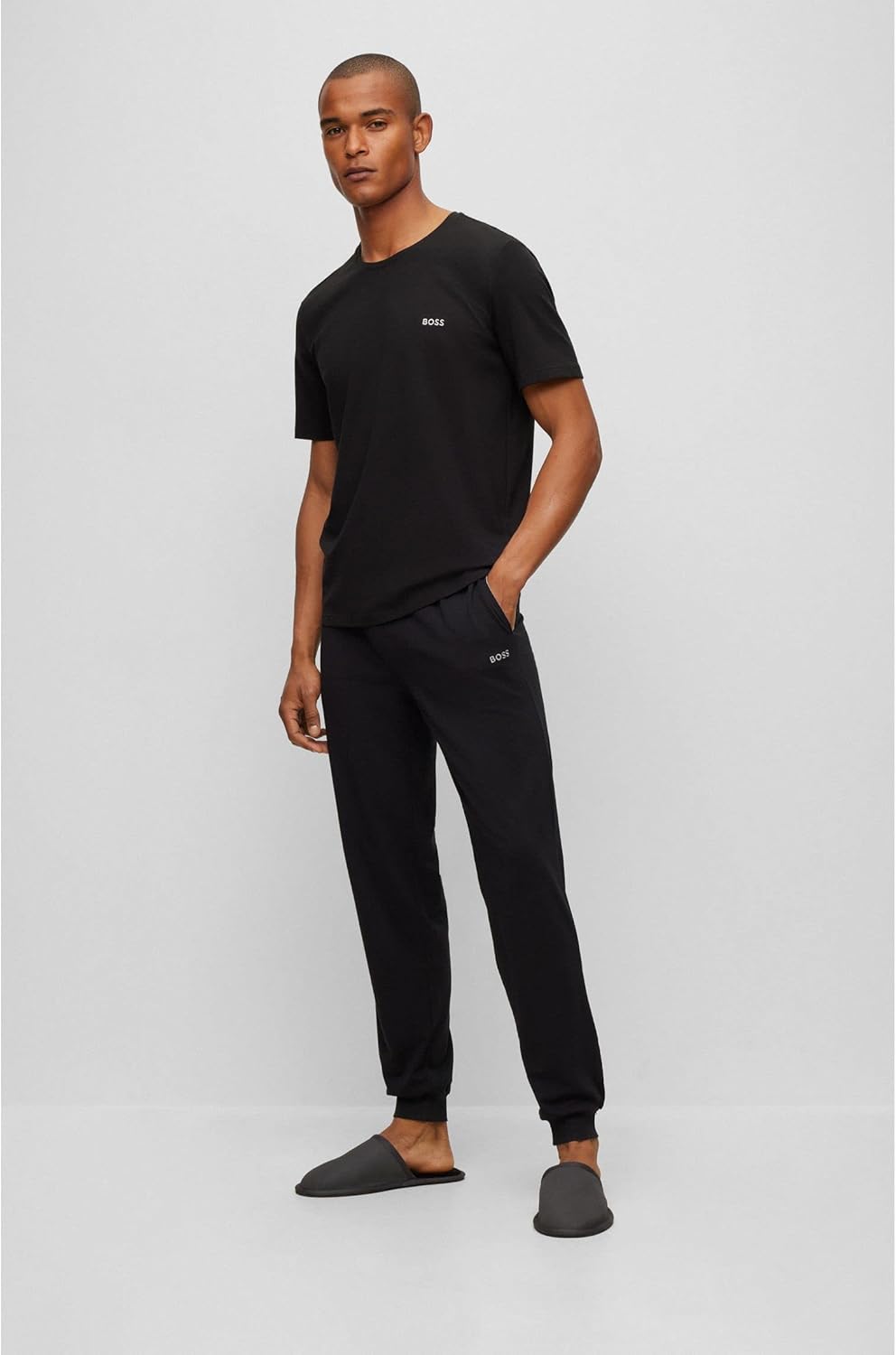 BOSS Herren Jogginghose Freizeithose Homewear Loungewear Mix&Match Pants Freizeithose S -001 Black,