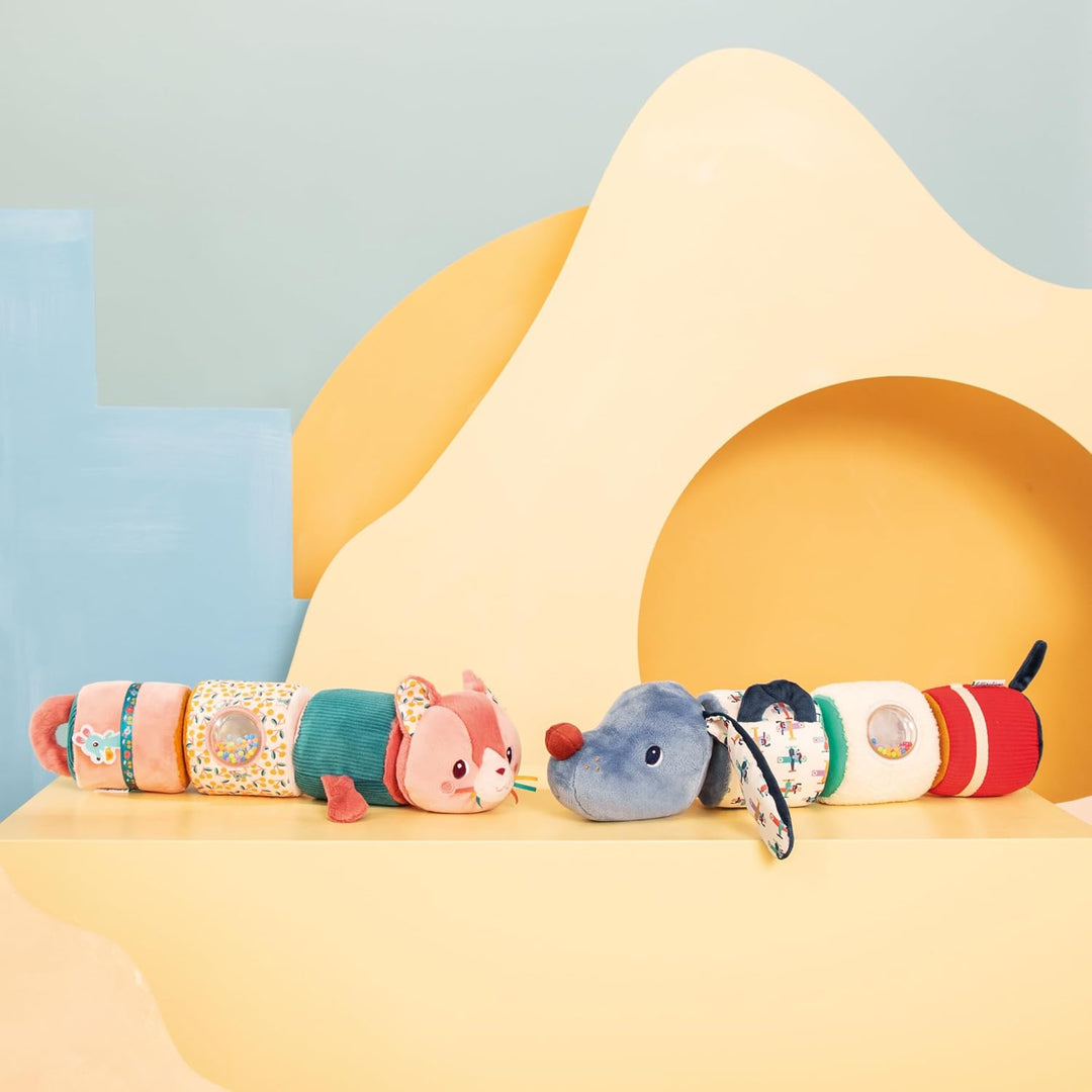 Lilliputiens – 4-in-1-Geräuschrolle mit Rasseln und zusammensteckbaren Zylindern – Babyspielzeug Jul