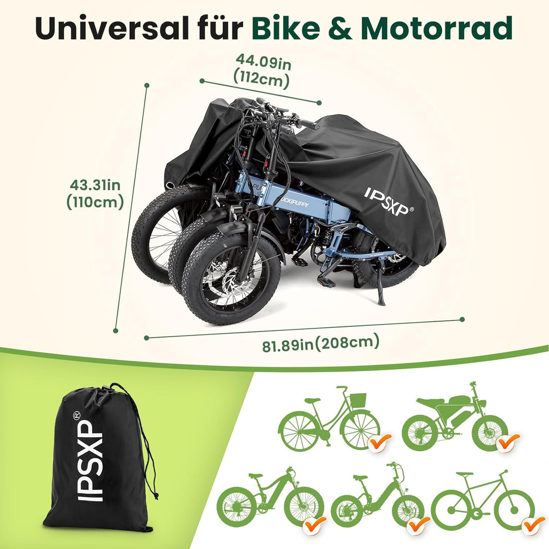 IPSXP Fahrradabdeckung,Schwergewicht 210D Oxford Fahrrad Abdeckungen Wasserdicht,Wasserdicht, Schnee