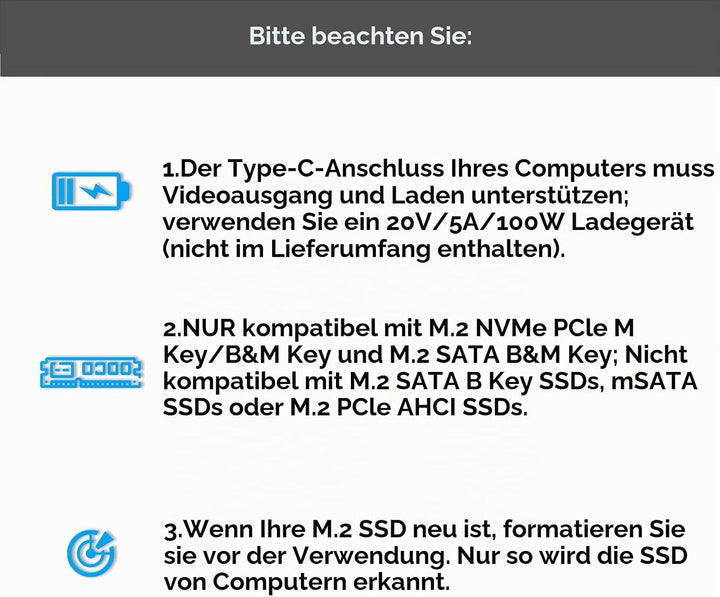 WAVLINK USB-C-Hub, 10-Gbit/s USB-C-Hub mit M.2 PCIe/SATA SSD-Anschluss, HDMI, 100-W-PD, USB-A&amp;C 3.2/