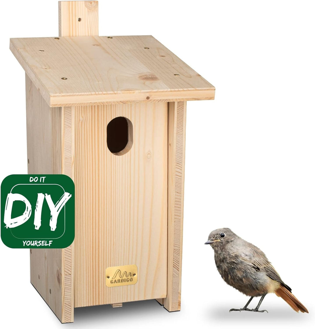 GARDIGO® Nistkasten Bausatz für Gartenrotschwanz I Vogelhaus zum selber bauen I Made in Germany I Vo