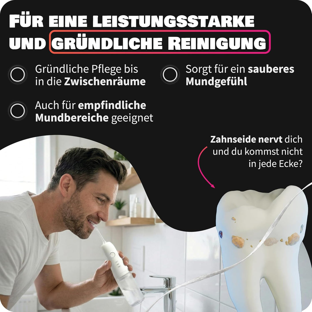 Zahnheld® Ersatzdüsen Basic für Munddusche Aquadent (9 Stück, weiss) 9 Stück Weiss, 9 Stück Weiss