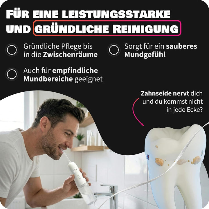 Zahnheld® Ersatzdüsen Basic für Munddusche Aquadent (9 Stück, weiss) 9 Stück Weiss, 9 Stück Weiss