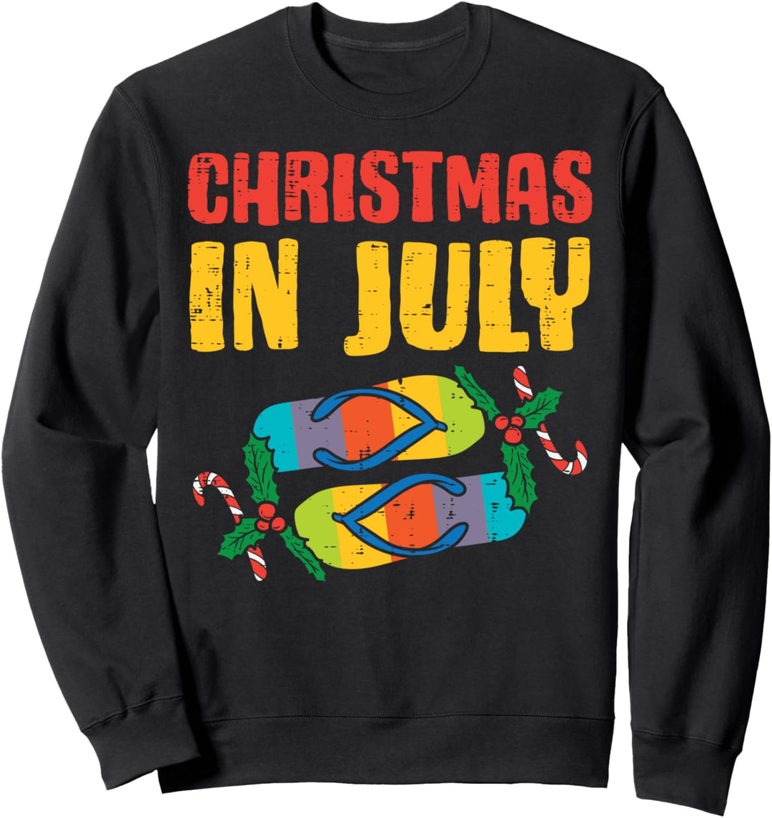 Christmas In July Flip Flops Summer Beach Xmas Men Women Sweatshirt