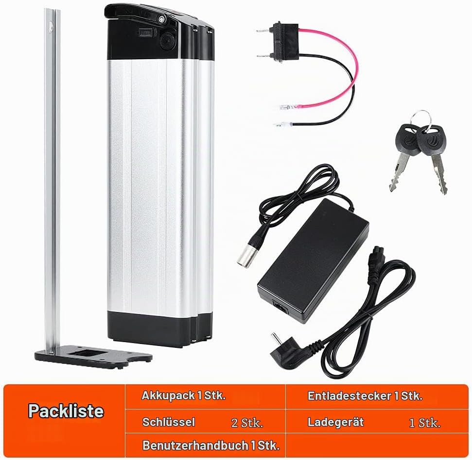 SEASON E-Bike Pedelec Akku Silverfish 36V 15.6Ah 577Wh, passend für 36V 250W/350W/500W Motoren, für