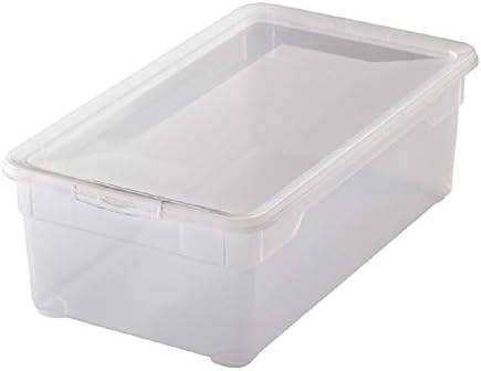 Rotho Clear Box 12er-Set Aufbewahrungsbox 5 Liter mit Deckel, Kunststoff, transparent