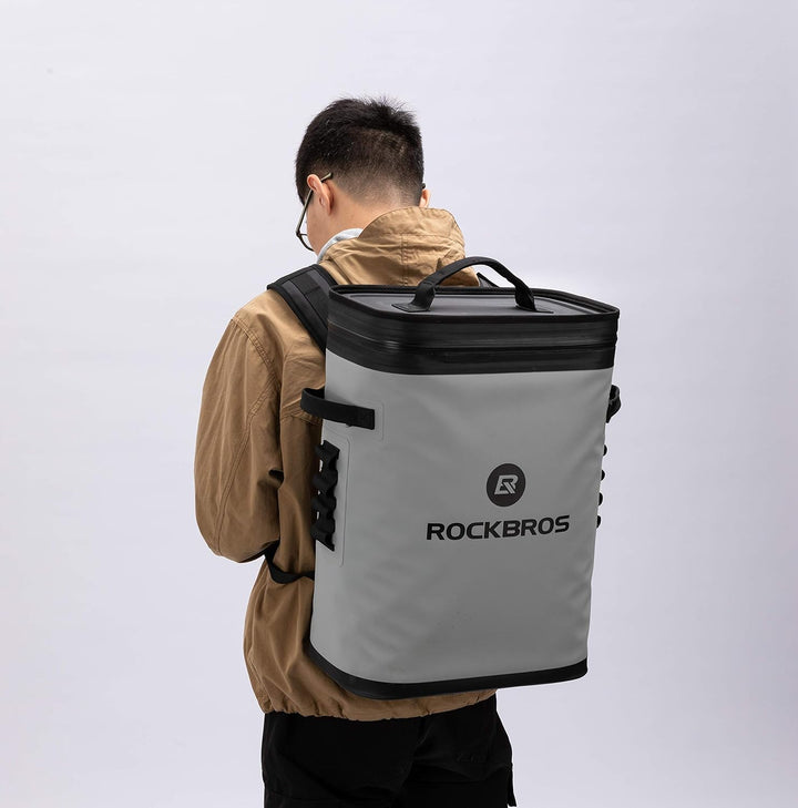 ROCKBROS Kühltasche Wasserdicht Kühler 17L Picknicktasche Isolierte Kühlbox Lunchtasche für Outdoor,