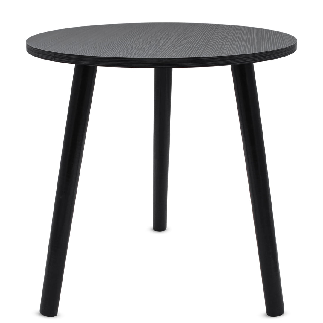 Spetebo Holz Beistelltisch schwarz rund mit 3 Beinen - 41 x 40 cm - Deko Blumentisch im eleganten De