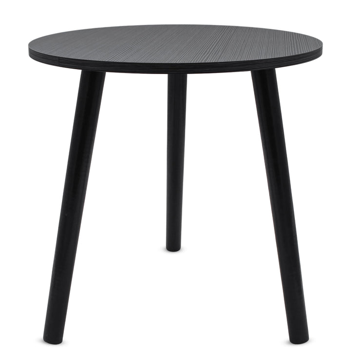 Spetebo Holz Beistelltisch schwarz rund mit 3 Beinen - 41 x 40 cm - Deko Blumentisch im eleganten De
