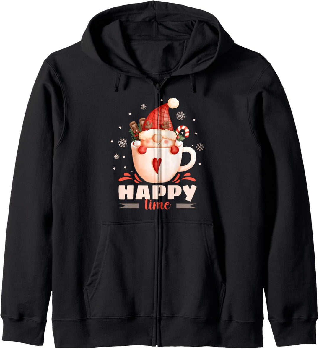 Weihnachts-Wichtel in einer Tasse, Happy Time, Gnom Kapuzenjacke
