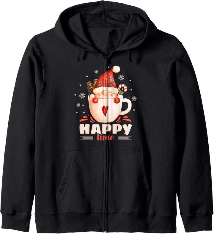 Weihnachts-Wichtel in einer Tasse, Happy Time, Gnom Kapuzenjacke