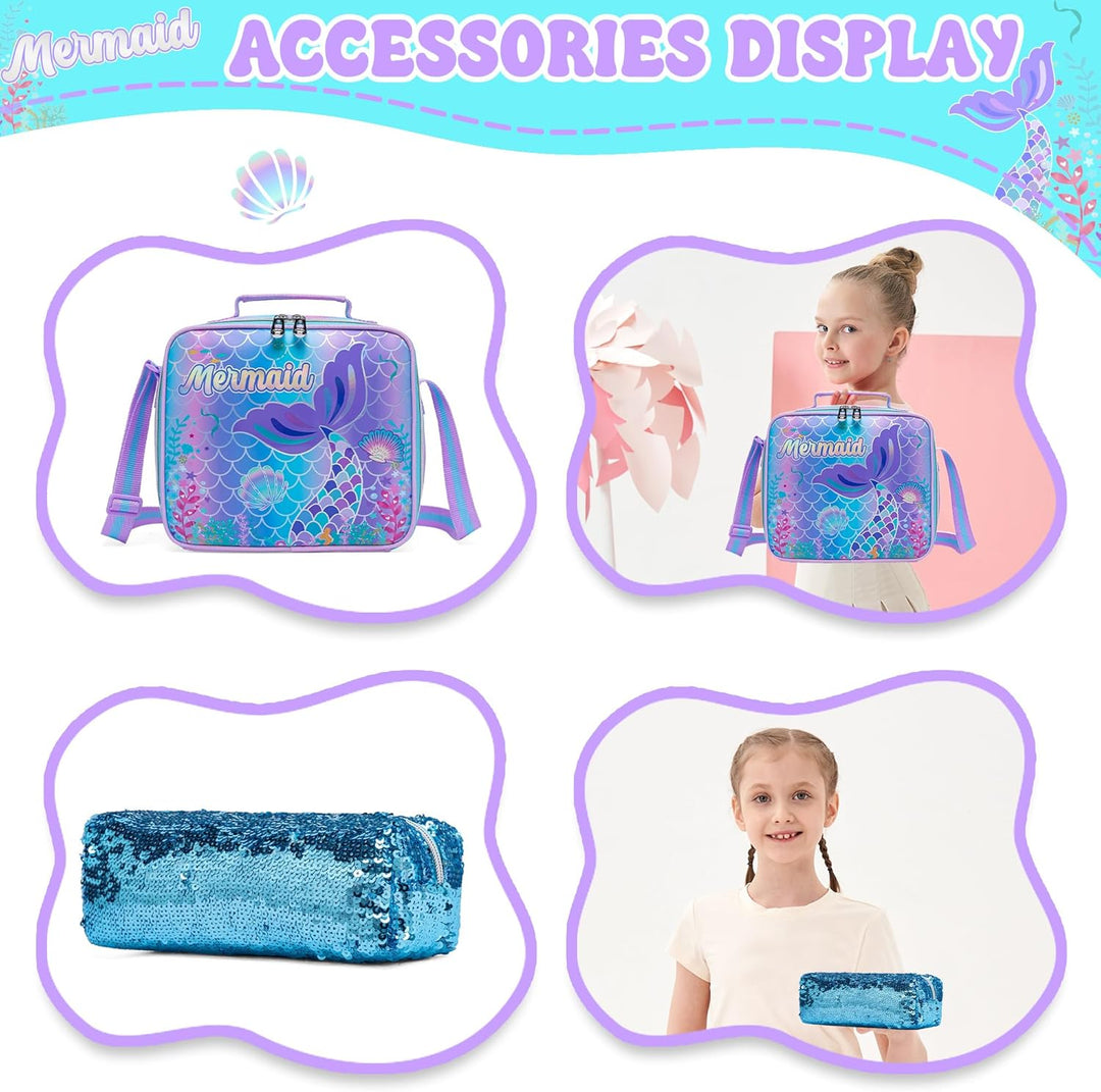 HTgroce Schulrucksack Mädchen Teenager Schultasche Schulranzen Set Rucksack für Mädchen Schule Freiz