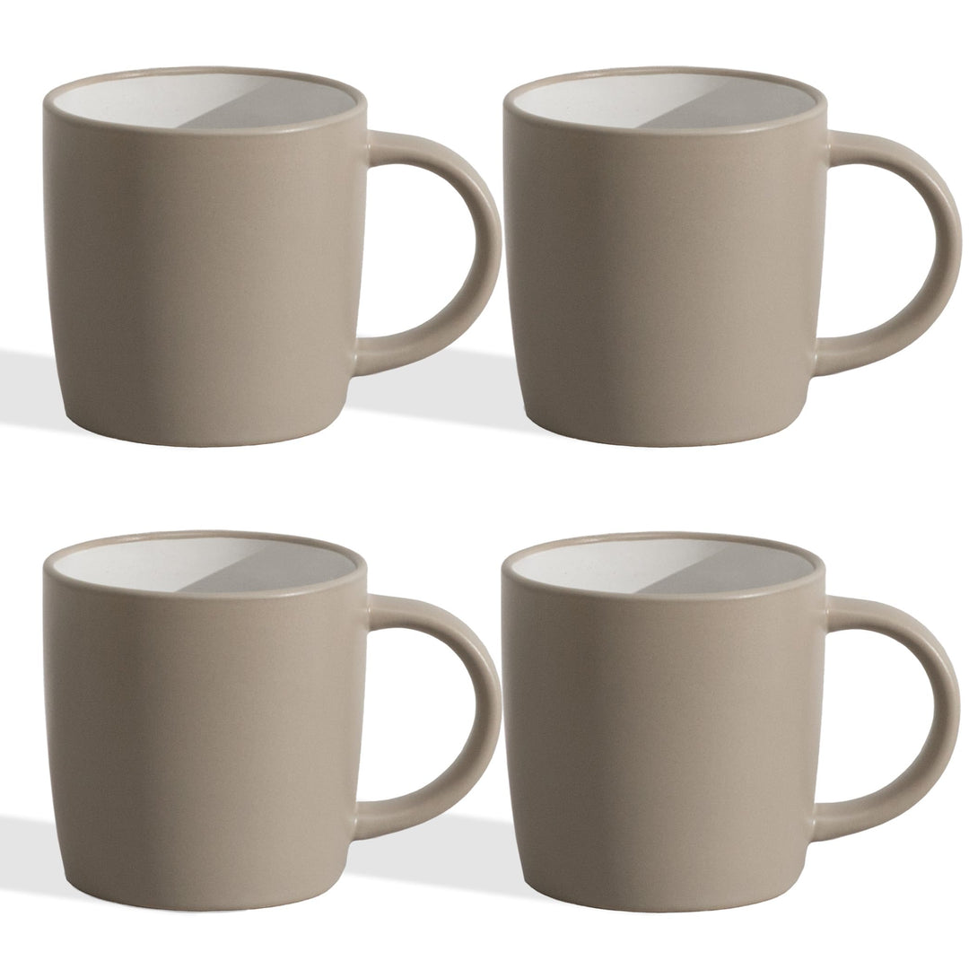 Hausfelder Dining Steingut Geschirr Set 4 Personen, Kaffeetassen Tassen 4-tlg, 4 Kaffeebecher Teetas
