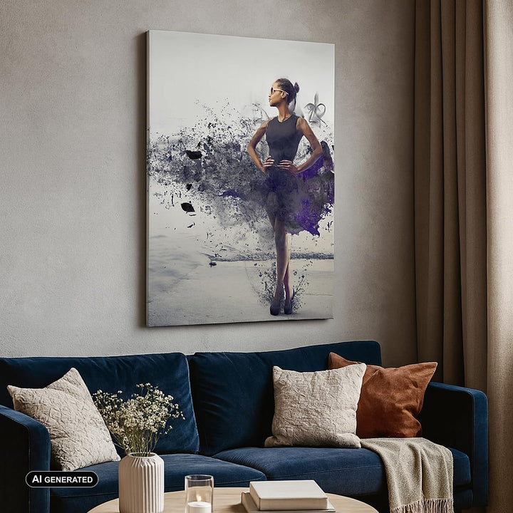 Bilder auf Leinwand 55x100cm Leinwandbild mit Rahmen Afrika modell schönheit komposition Gross Wandd