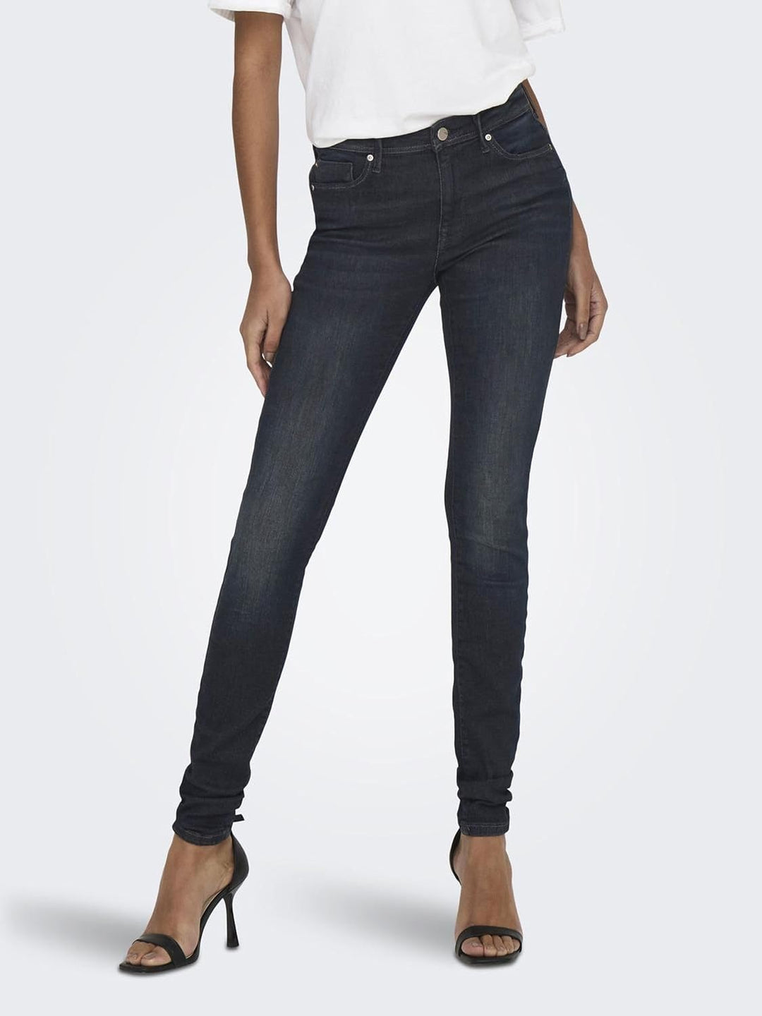 ONLY Female Skinny Jeans ONLROYAL Mittlere Taille Skinny Fit Jeans XS / 32L Black Denim, XS / 32L Bl