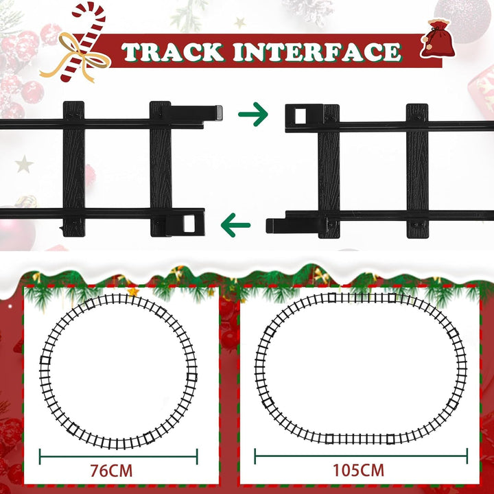 Niumowa Weihnachtszug-Set, Eisenbahn Kinder Elektrisch mit Sounds, Weihnachtszug um den Weihnachtsba