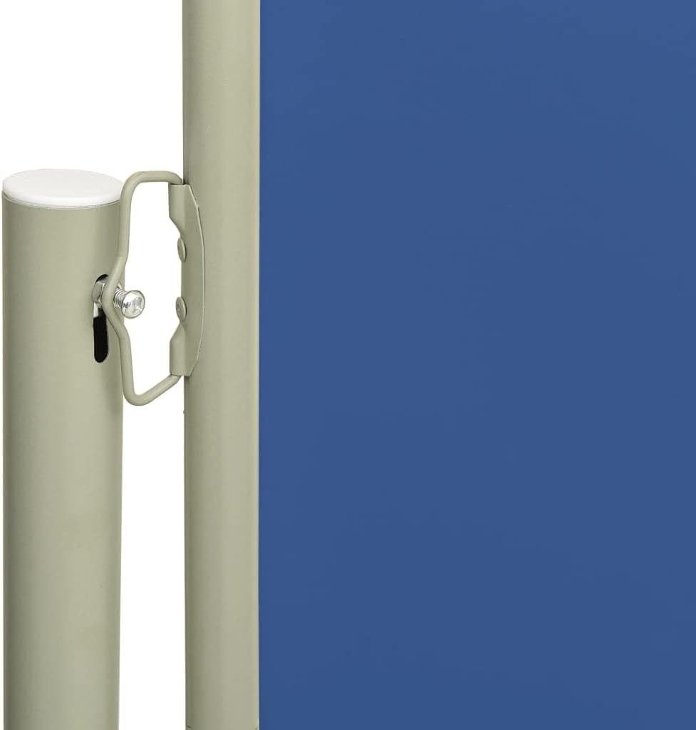 140x300 cm Seitenmarkise Ausziehbar Blau Terrassen-Sichtschutz Balkon Seitenwand Stilvolle Seitenmar