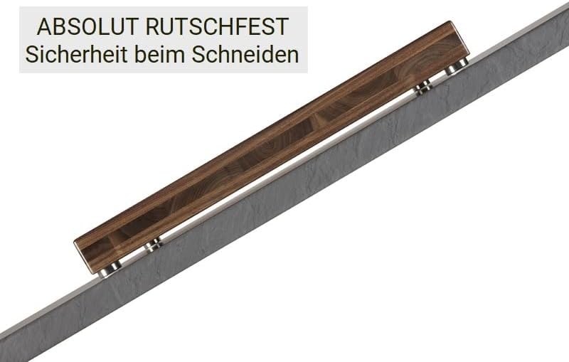 Schneidboard Nussbaum Premium - Design Schneidebrett Aus Holz - Made In Germany - 53x40x6 cm - Mit 2