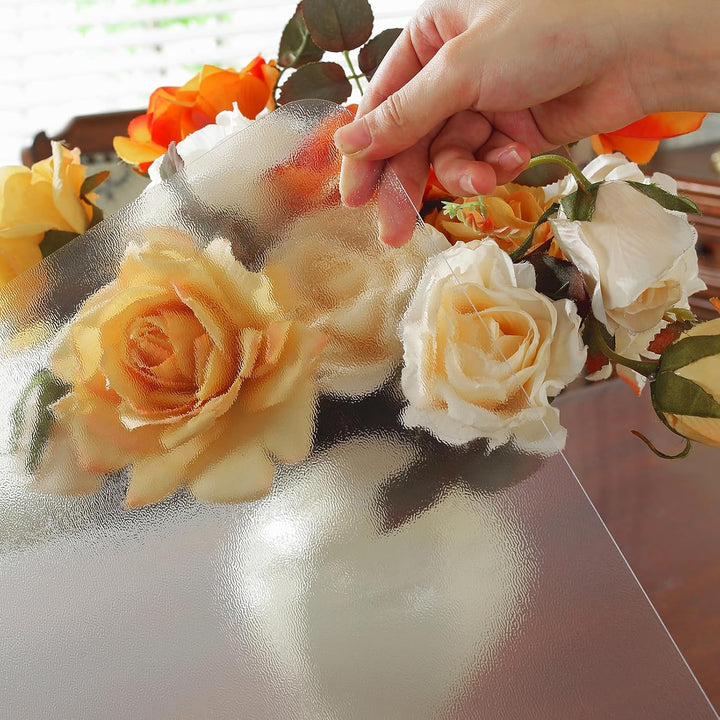 OstepDecor Tischfolie transparent 50 x 100cm Matte Tischdecke Tischschutz, PVC Glasklar Folie Tisch